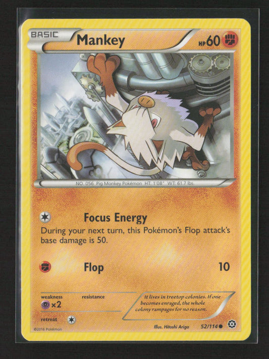 Mankey Common XY - Steam Siege 52/114 MP