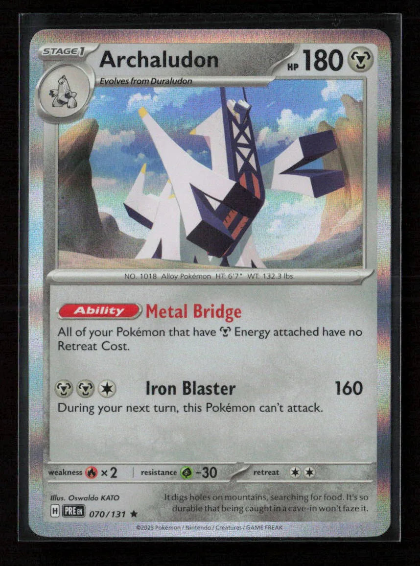 Archaludon Rare SV: Prismatic Evolutions 070/131 NM - Kang's Collectibles