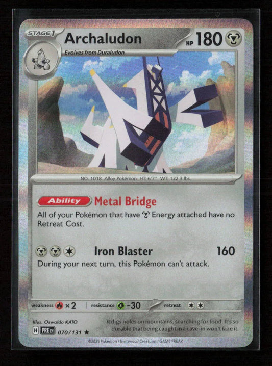 Archaludon Rare SV: Prismatic Evolutions 070/131 NM - Kang's Collectibles