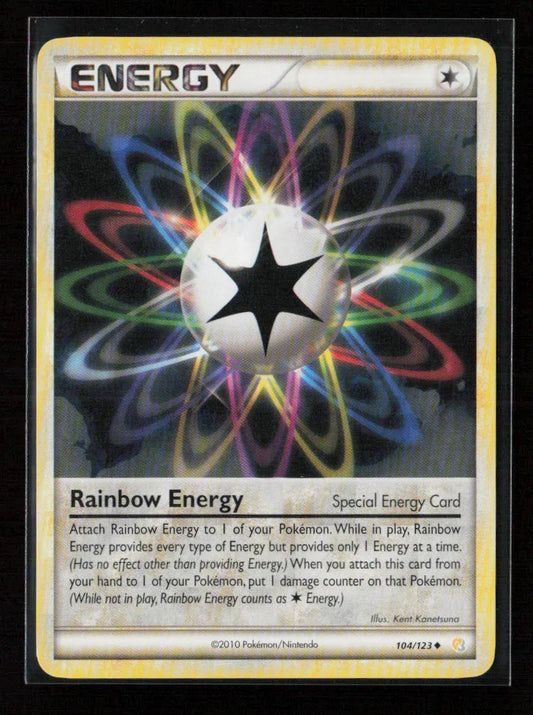 Rainbow Energy Uncommon HeartGold SoulSilver 104/123 LP - Kang's Collectibles