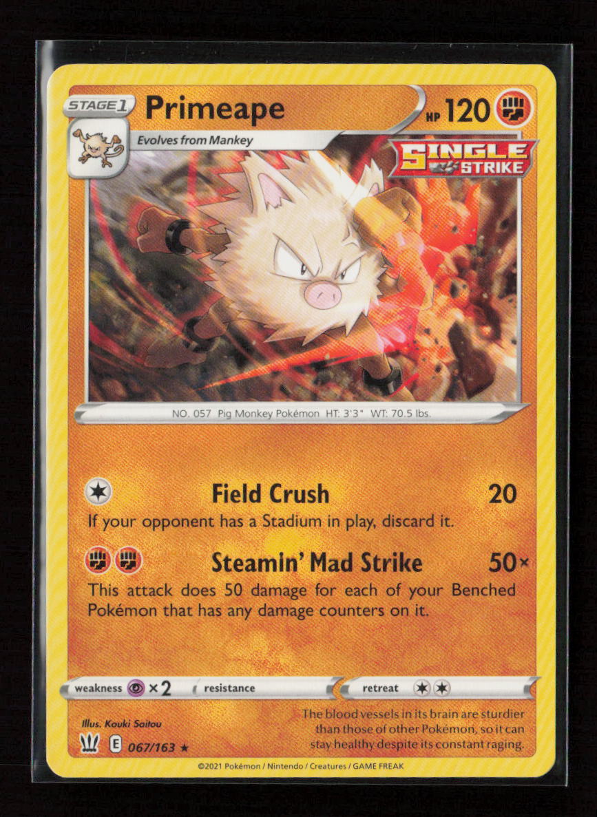 Primeape Rare SWSH05: Battle Styles 067/163 LP