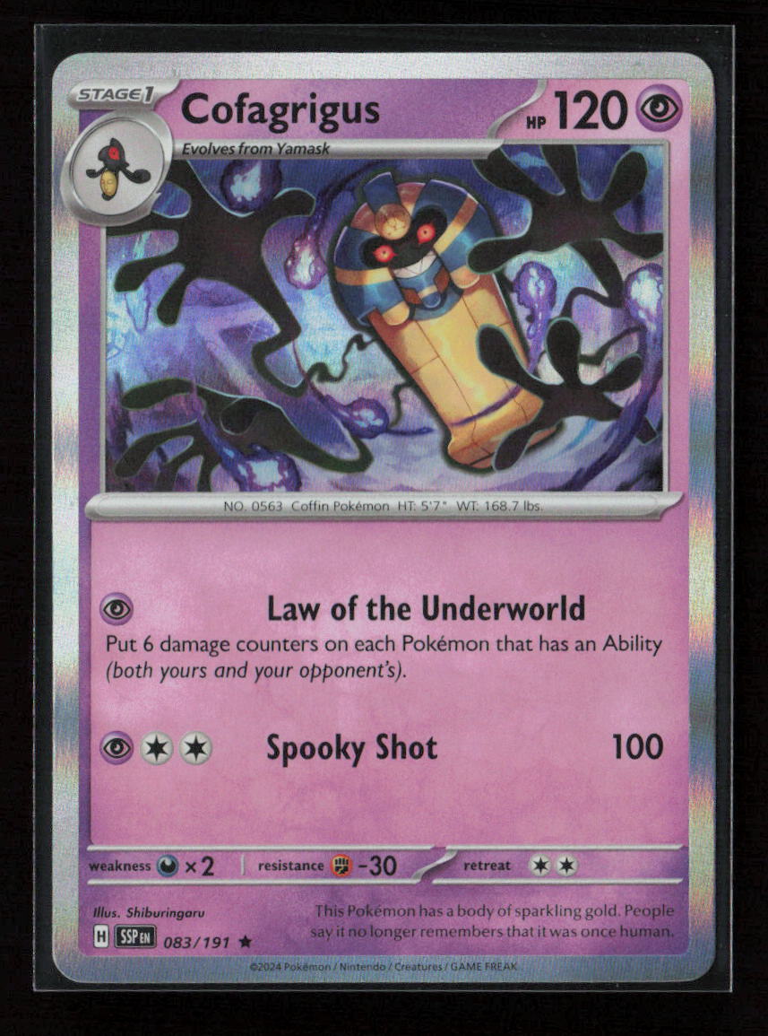 Cofagrigus Rare SV08: Surging Sparks 083/191 NM