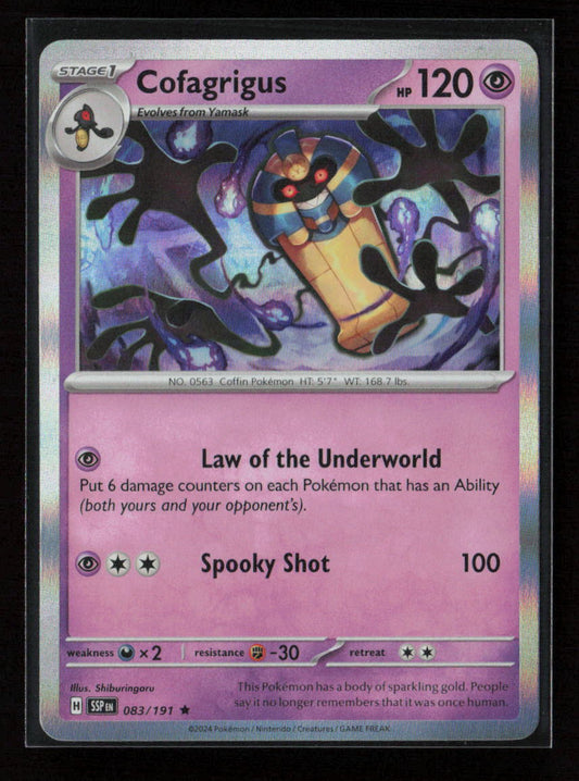 Cofagrigus Rare SV08: Surging Sparks 083/191 NM