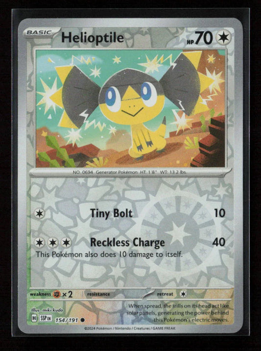 Helioptile Common SV08: Surging Sparks 154/191 NM - Kang's Collectibles