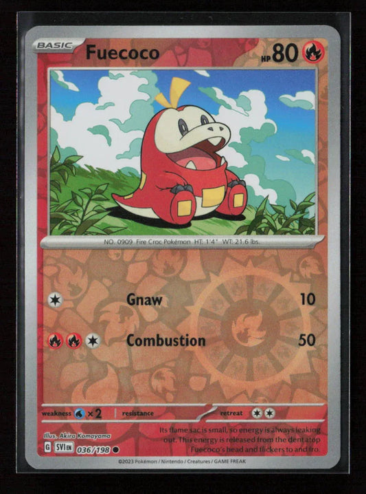 Fuecoco Common SV01: Scarlet & Violet Base Set 036/198 NM - Kang's Collectibles