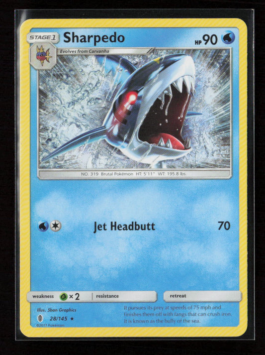 Sharpedo Rare SM - Guardians Rising 28/145 LP