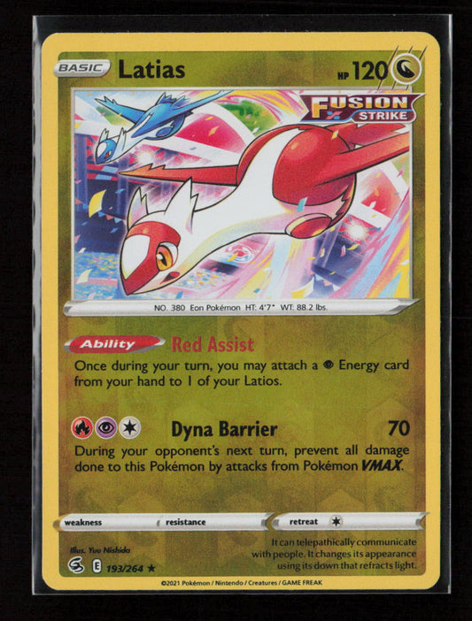 Latias Rare SWSH08: Fusion Strike 193/264 NM