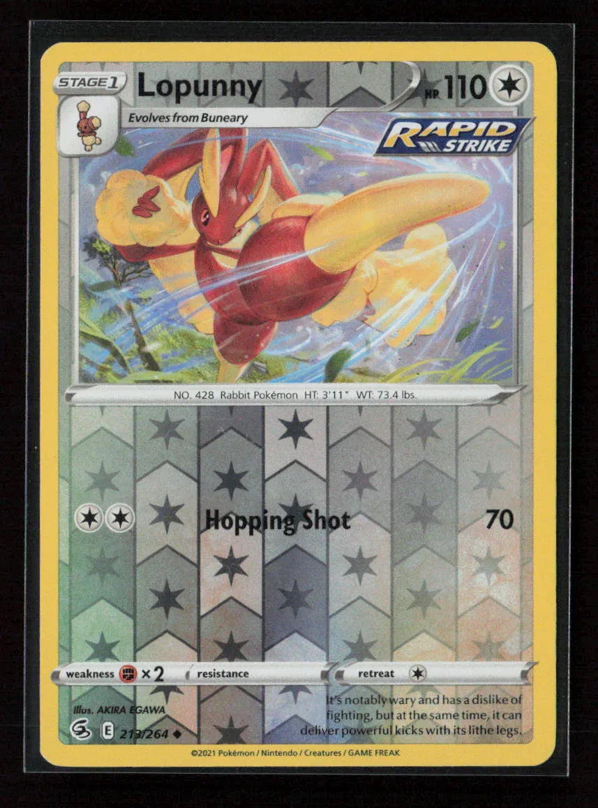 Lopunny Uncommon SWSH08: Fusion Strike 213/264 LP - Kang's Collectibles