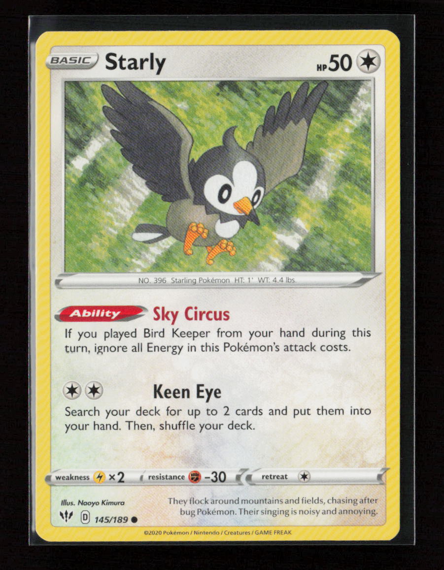 Starly Common SWSH03: Darkness Ablaze 145/189 LP