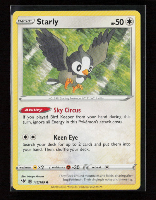 Starly Common SWSH03: Darkness Ablaze 145/189 LP
