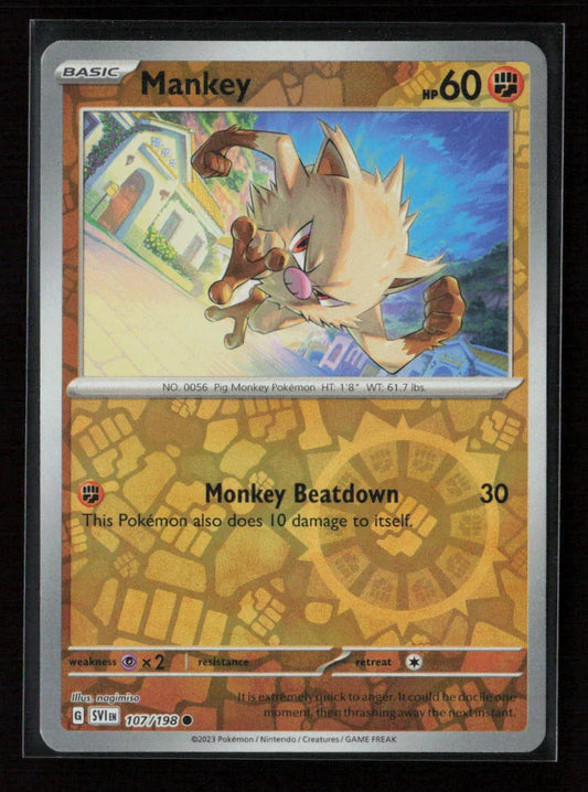 Mankey Common SV01: Scarlet & Violet Base Set 107/198 NM - Kang's Collectibles