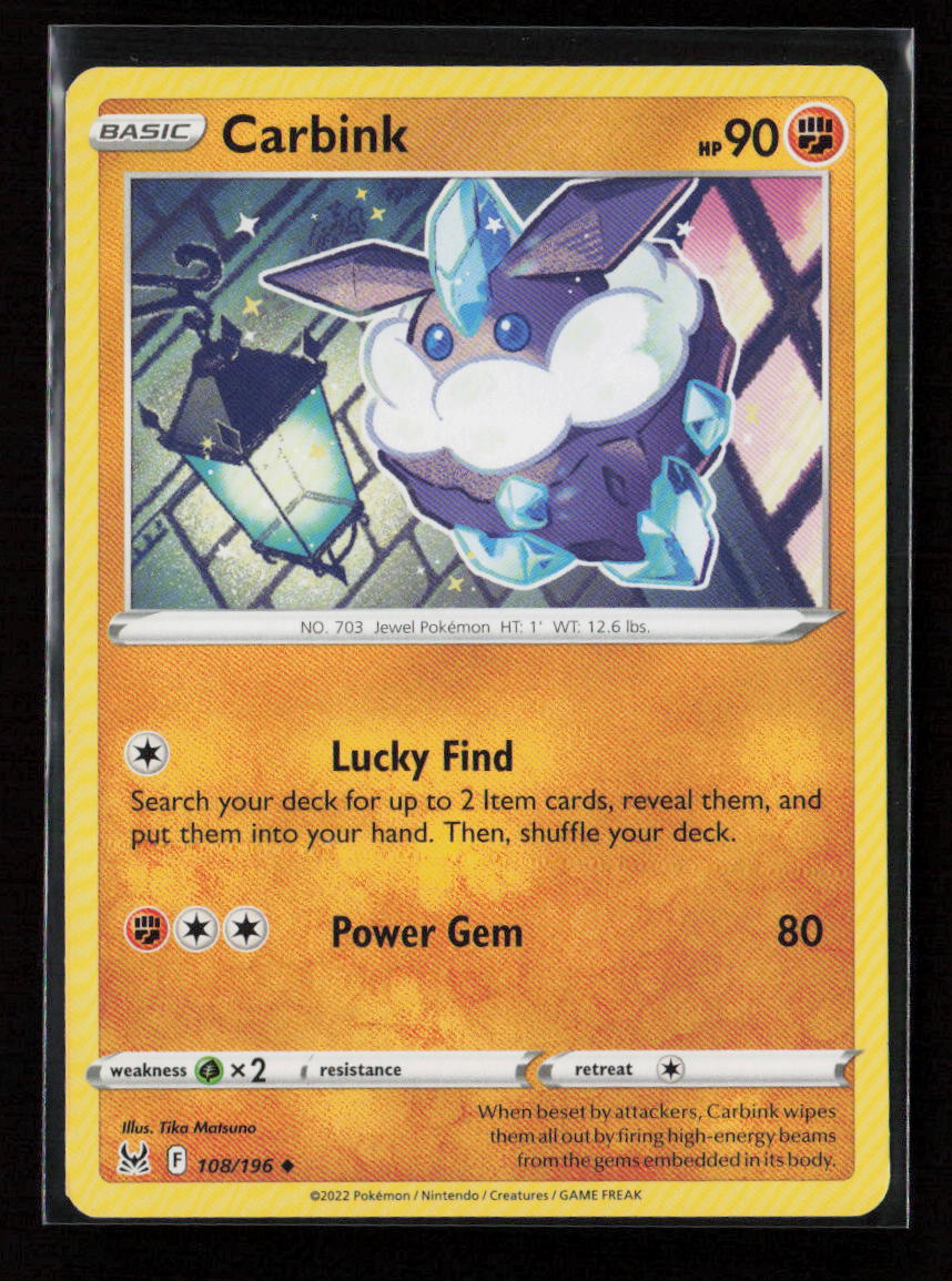 Carbink Uncommon SWSH11: Lost Origin 108/196 LP