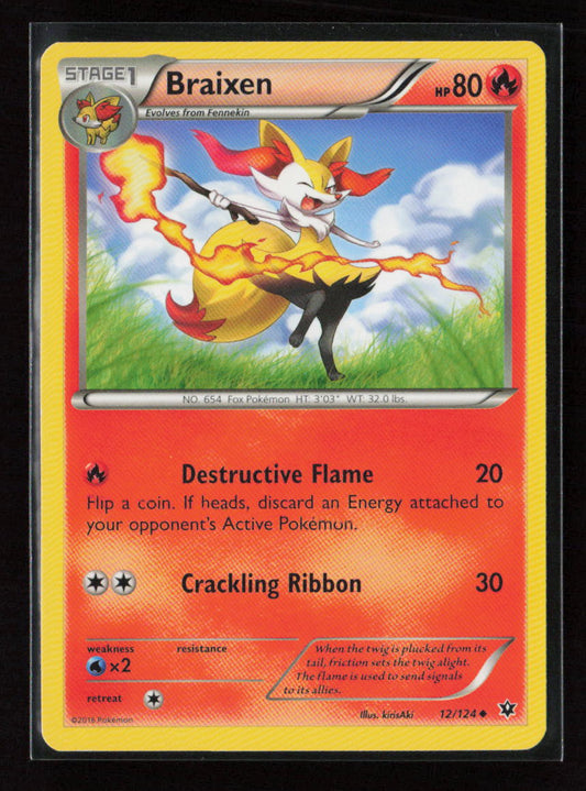 Braixen Uncommon XY - Fates Collide 12/124 LP