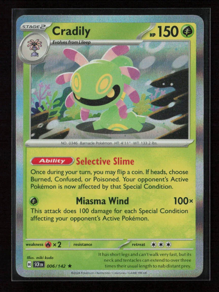 Cradily Rare SV07: Stellar Crown 006/142 NM - Kang's Collectibles