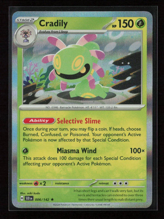 Cradily Rare SV07: Stellar Crown 006/142 NM - Kang's Collectibles