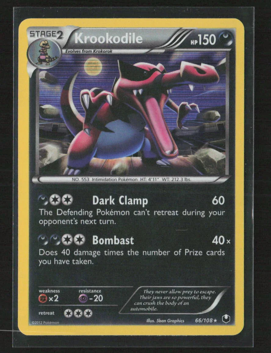 Krookodile Holo Rare Dark Explorers 66/108 NM - Kang's Collectibles