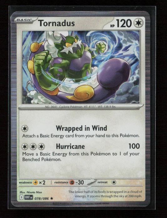 Tornadus Rare SV: White Flare 078/086 NM - Kang's Collectibles