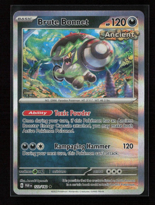 Brute Bonnet - Rare SV04: Paradox Rift 123/182 NM - Kang's Collectibles