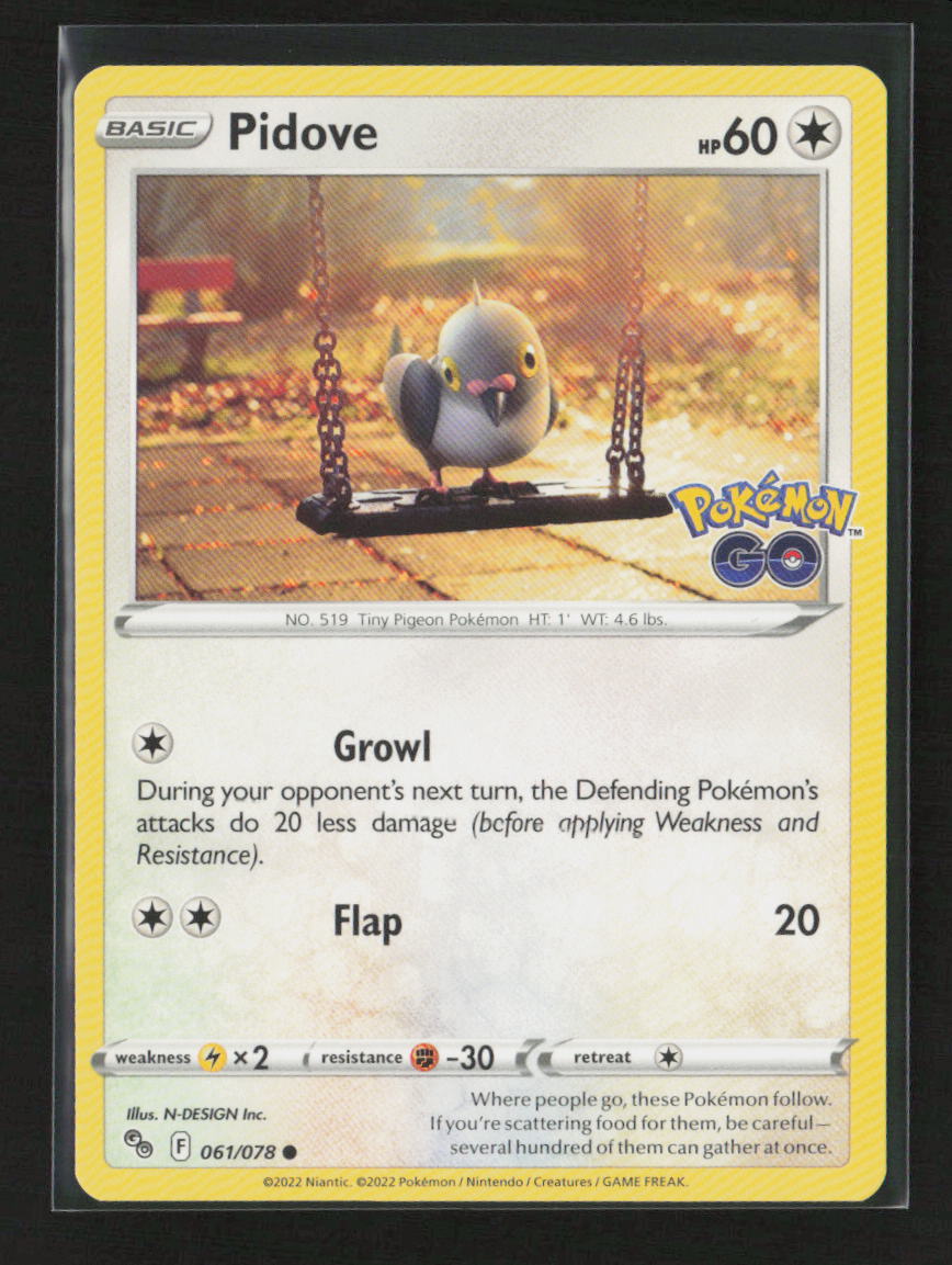 Pidove Common Pokemon GO 061/078 LP