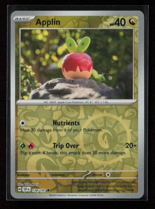 Applin Common SV08: Surging Sparks 138/191 NM - Kang's Collectibles