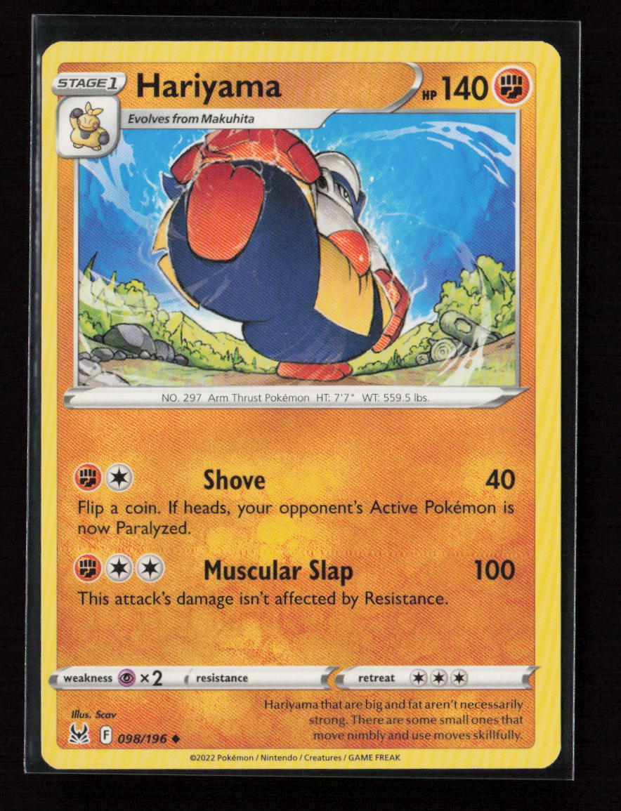 Hariyama Uncommon SWSH11: Lost Origin 098/196 LP