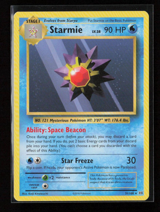 Starmie Rare XY - Evolutions 31/108 LP - Kang's Collectibles