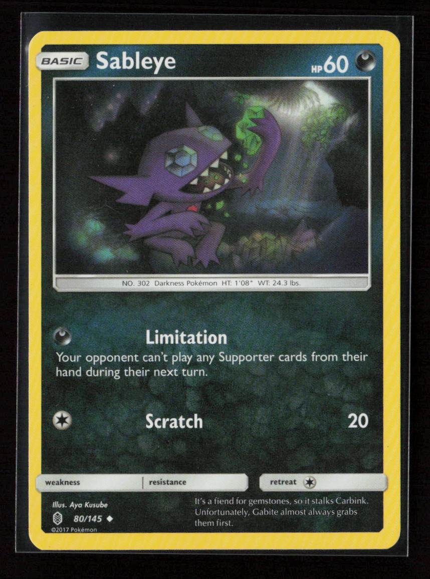 Sableye Uncommon SM - Guardians Rising 80/145 LP