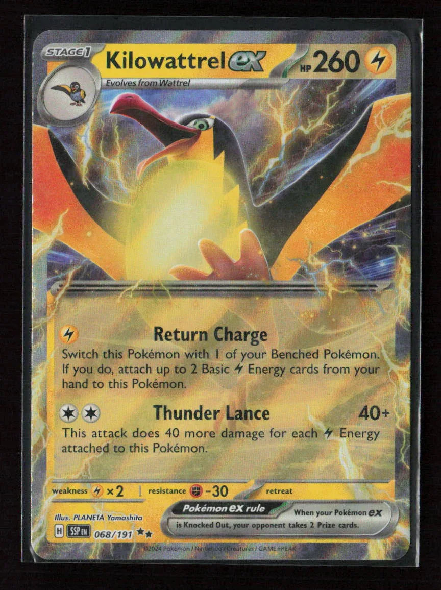 Kilowattrel ex Double Rare SV08: Surging Sparks 068/191 NM - Kang's Collectibles