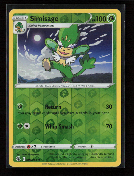 Simisage Uncommon SWSH08: Fusion Strike 008/264 NM