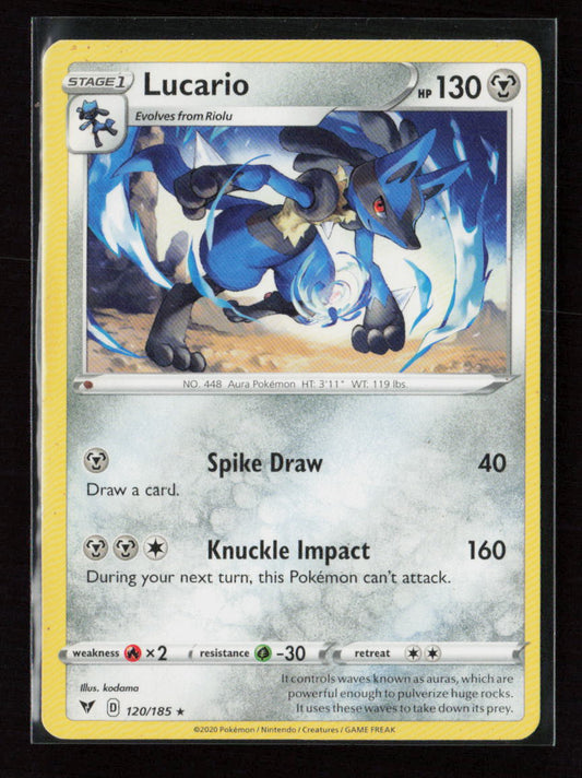 Lucario Rare SWSH04: Vivid Voltage 120/185 LP