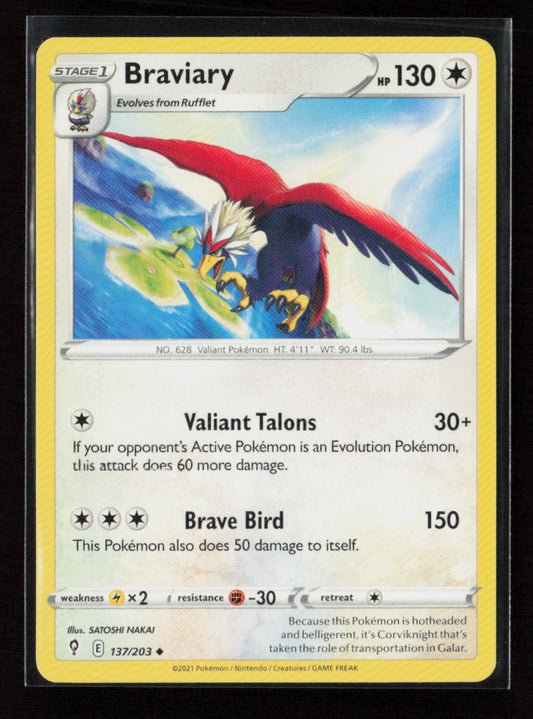 Braviary Uncommon SWSH07: Evolving Skies 137/203 LP