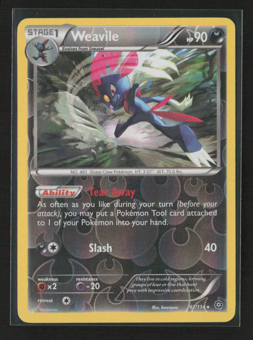 Weavile Rare XY - Steam Siege 61/114 LP - Kang's Collectibles