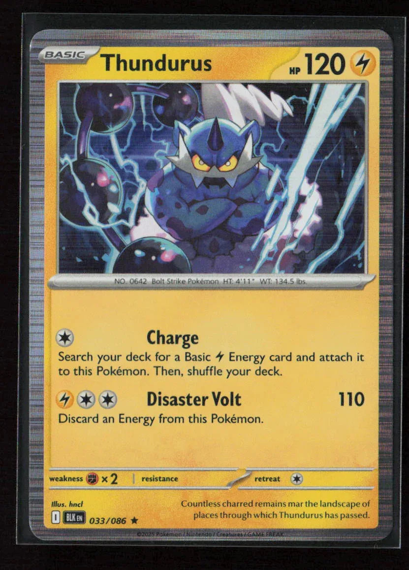 Thundurus Rare SV: Black Bolt 033/086 NM - Kang's Collectibles