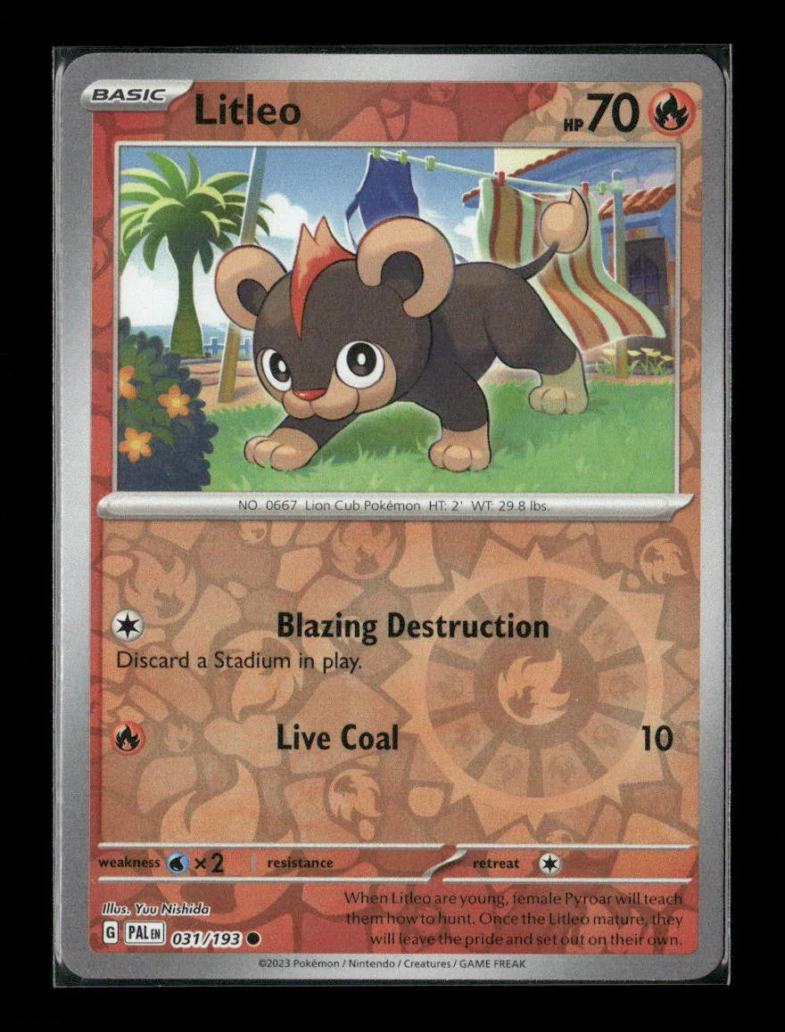 Litleo Common SV02: Paldea Evolved 031/193 LP - Kang's Collectibles