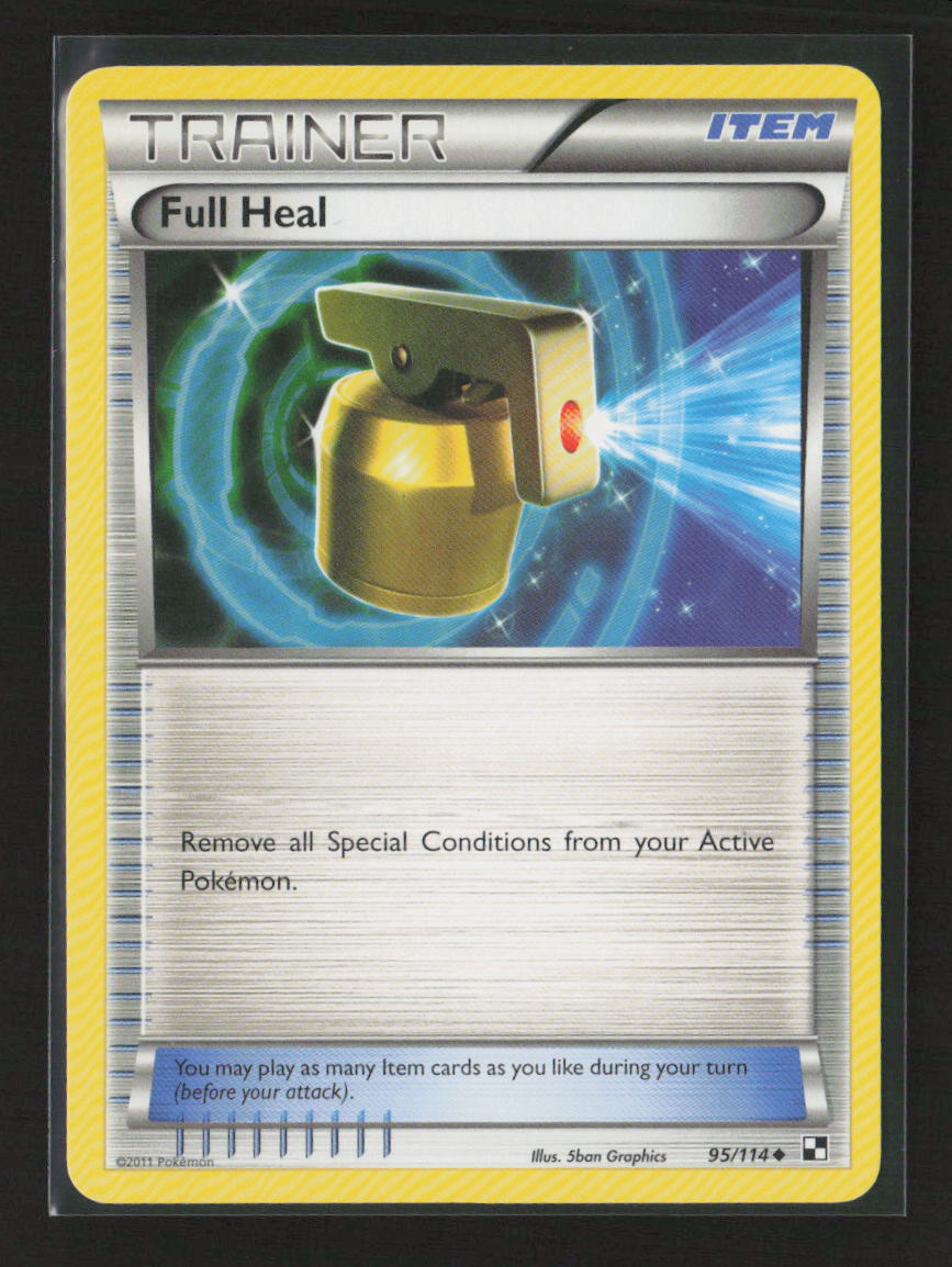 Full Heal Uncommon Black and White 95/114 NM