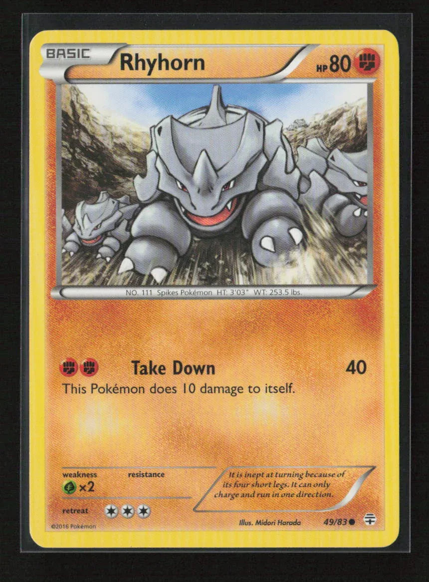 Rhyhorn Common Generations 49/83 LP - Kang's Collectibles