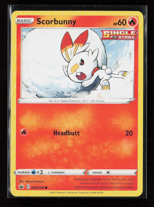 Scorbunny Common SWSH06: Chilling Reign 026/198 LP