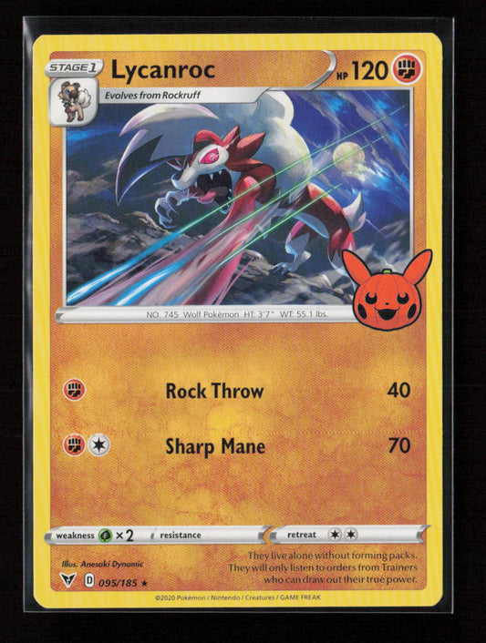 Lycanroc Rare Trick or Trade BOOster Bundle 2023 095/185 LP