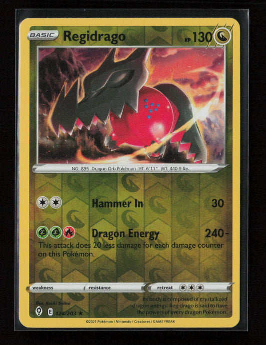 Regidrago Holo Rare SWSH07: Evolving Skies 124/203 NM