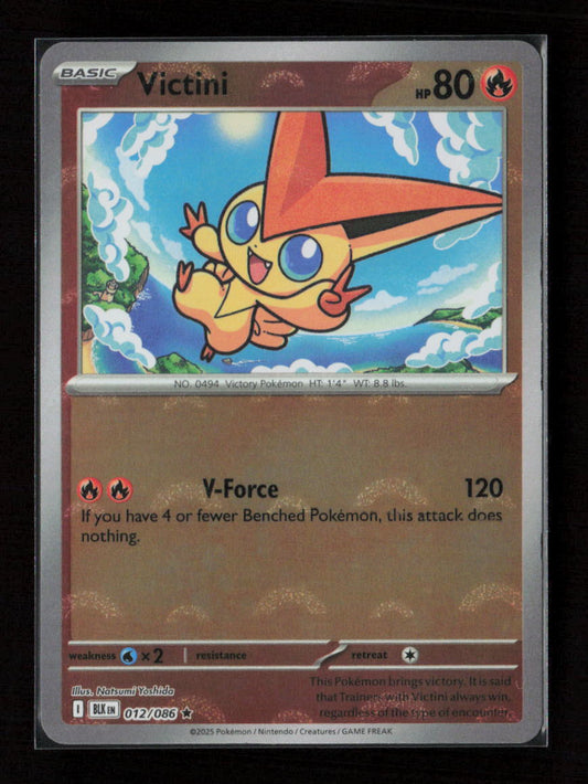Victini (Poke Ball Pattern) Rare SV: Black Bolt 012/086 NM