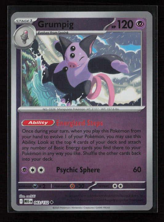 Grumpig Uncommon ME01: Mega Evolution 063/132 NM