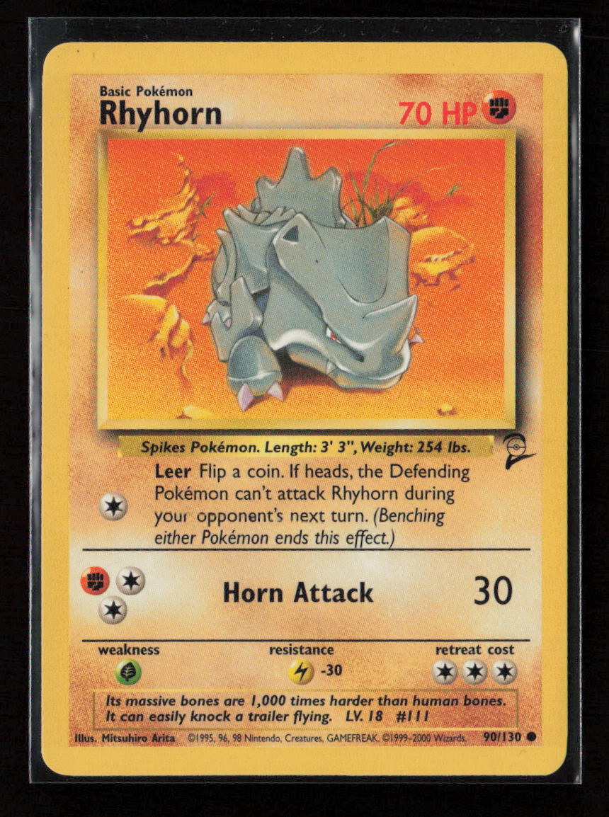 Rhyhorn Common Base Set 2 090/130 LP