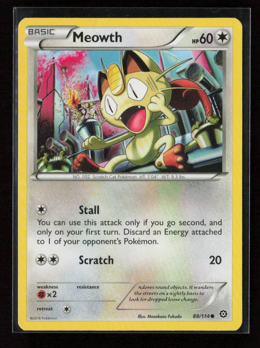 Meowth Common XY - Steam Siege 88/114 LP - Kang's Collectibles
