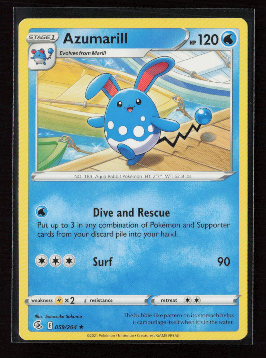 Azumarill Rare SWSH08: Fusion Strike 059/264 LP