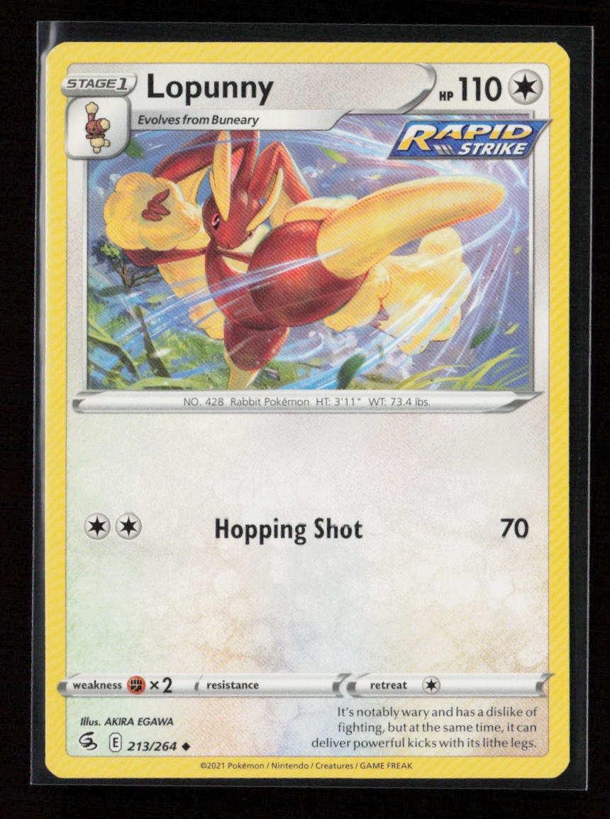 Lopunny Uncommon SWSH08: Fusion Strike 213/264 LP