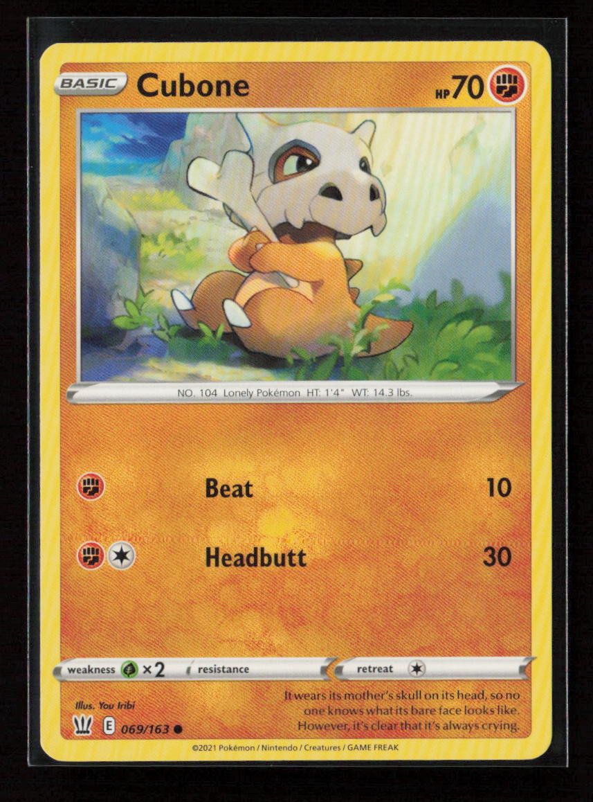 Cubone Common SWSH05: Battle Styles 069/163 LP