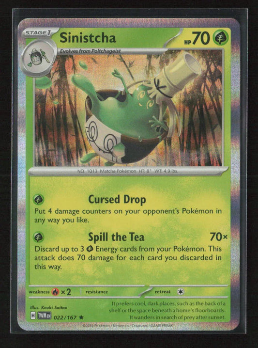 Sinistcha Rare SV06: Twilight Masquerade 022/167 NM - Kang's Collectibles