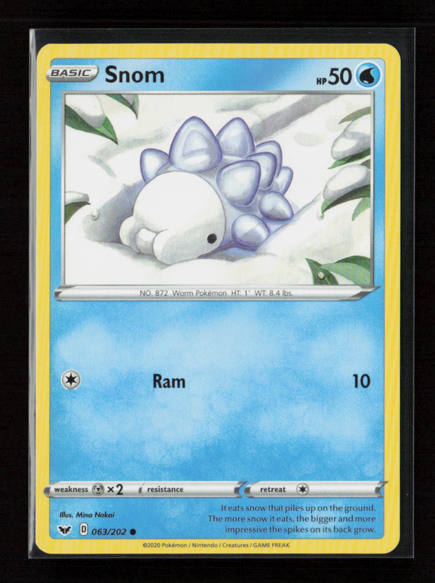 Snom Common SWSH01: Sword & Shield Base Set 063/202 LP