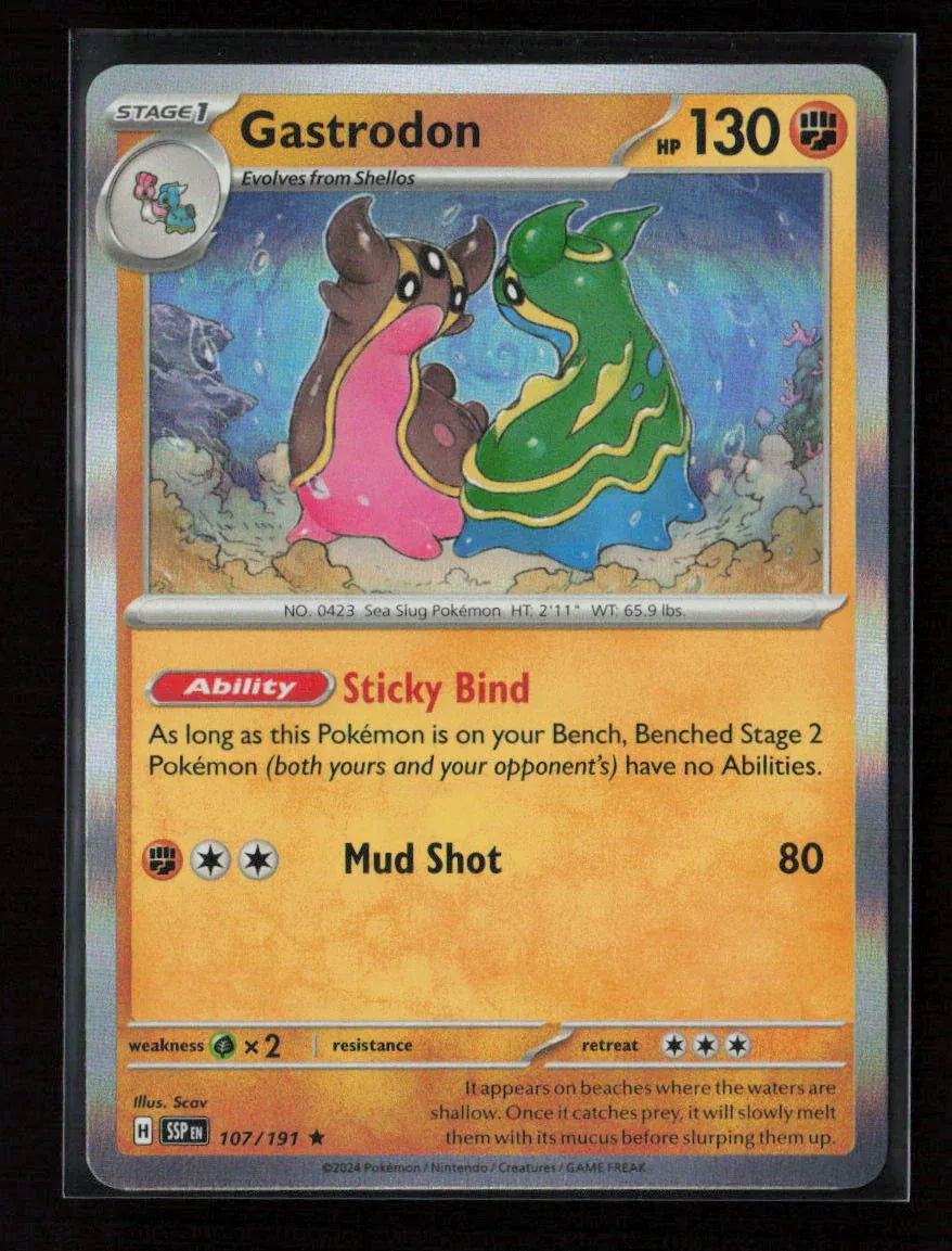 Gastrodon Rare SV08: Surging Sparks 107/191 NM - Kang's Collectibles