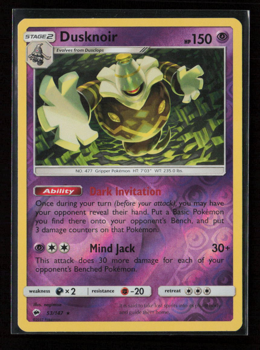 Dusknoir Holo Rare SM - Burning Shadows 53/147 NM